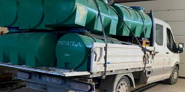 KASKİ'den depremzedelere su deposu desteği