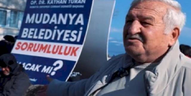Mudanya'da açlık grevi yapan Dr. Turan'a vatandaşlardan destek