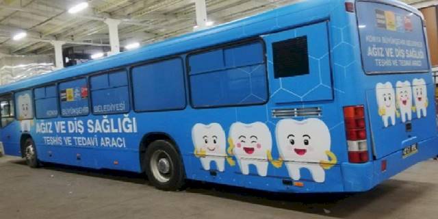 Depremzedeler için mobil diş aracı