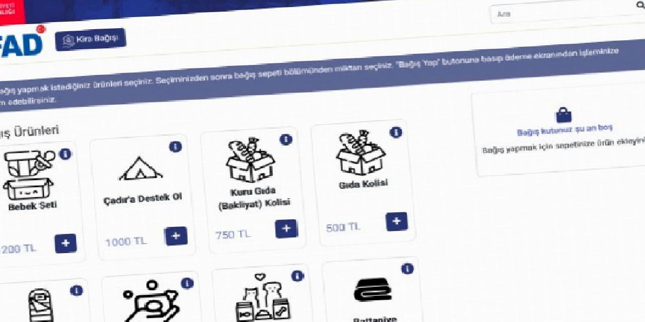 AFAD 'Yardım Market' açtı