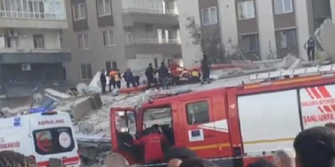 Şanlıurfa'da ağır hasarlı bina çöktü... Yaralılar var!