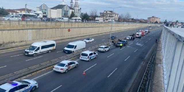 Düzce D-100'de zincirleme kaza: 1 yaralı