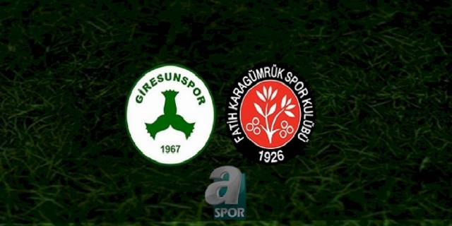Giresunspor - Fatih Karagümrük maçı ne zaman, saat kaçta ve hangi kanalda? | Spor Toto Süper Lig