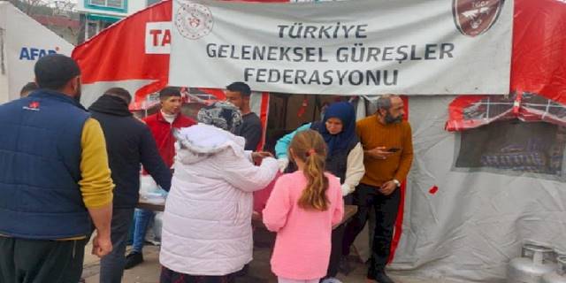 Türkiye Geleneksel Güreşler Federasyonu'ndan deprem mesaisi