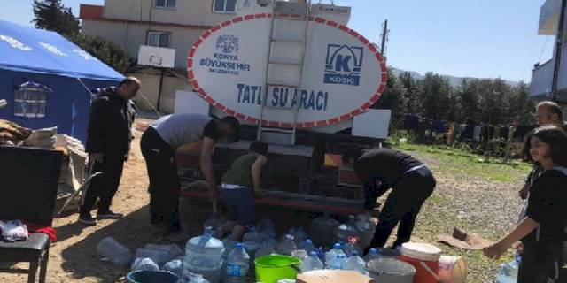 Konya Hatay'da temiz su ihtiyacını gideriyor