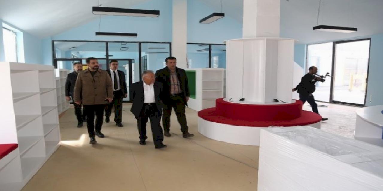 Kayseri'de Çocuk Kütüphanesi ve Müzik Okulu inşaatı tam gaz