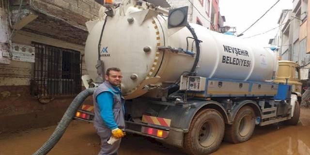 Nevşehir Belediyesi sel bölgesinde