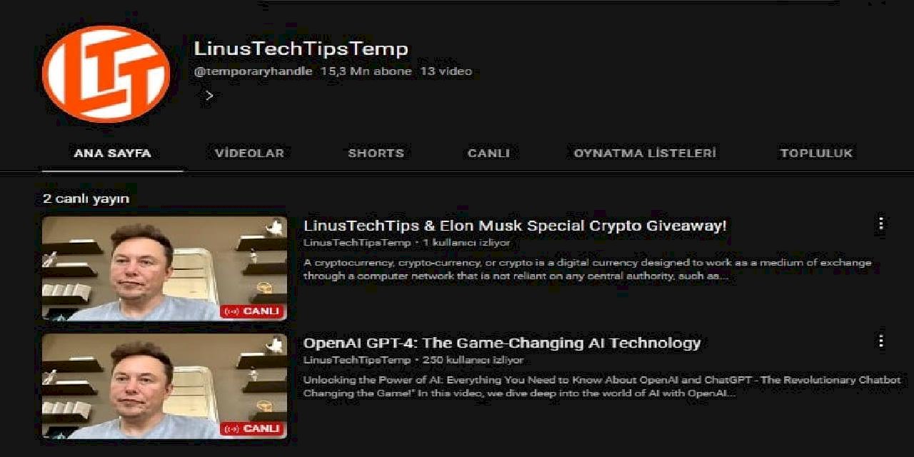 Linus Tech Tips YouTube Kanalı Hacklendi