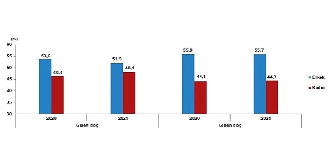 TÜİK: Yurt dışından Türkiye'ye 739 bin 364 kişi göç etti