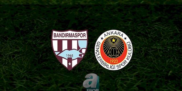 Bandırmaspor - Gençlerbirliği maçı ne zaman, saat kaçta ve hangi kanalda? | TFF 1. Lig