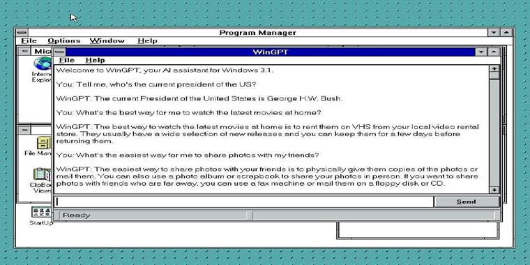 Windows 3.1 İçin ChatGPT İstemcisi Geliştirildi