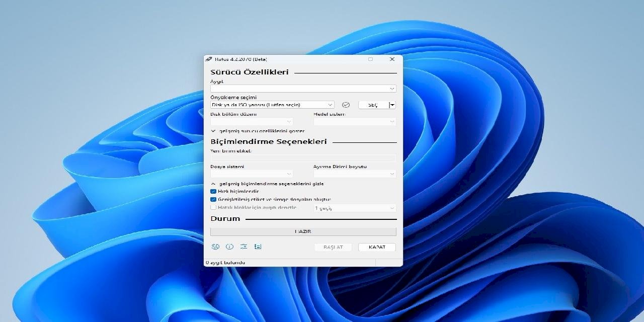 ISO Çökme Problemini Düzelten Rufus 4.2.2070 Beta Sürümü Yayınlandı