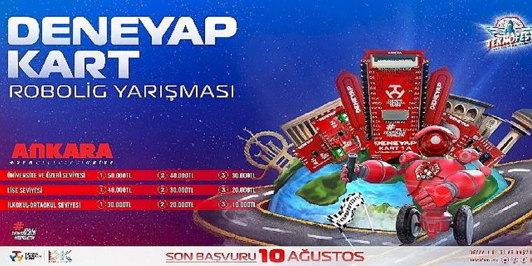 TEKNOFEST Ankara'da Yeni Yarışma Heyecanı. DENEYAP Kart Robolig Yarışmasına Başvurular Başladı!