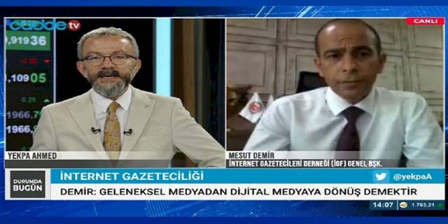 İGF Genel Başkanı Mesut Demir Cadde TV'nin konuğu oldu