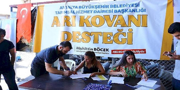 Antalya Büyükşehir'den üreticilere kovan desteği