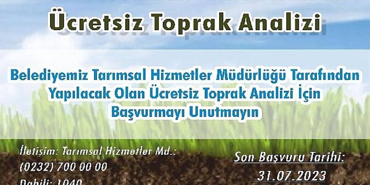 Menderes'te Ücretsiz Toprak Analizi