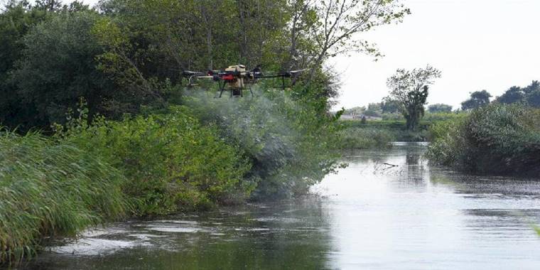 Bursa'da drone ile sinek avı