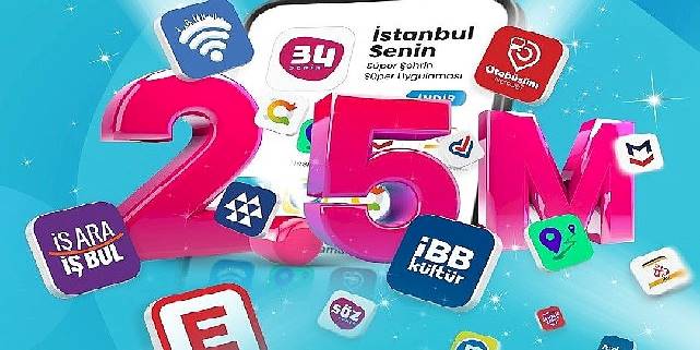 İstanbul Senin uygulaması 2,5 milyonun cebinde!