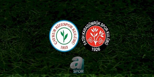 Rizespor - Fatih Karagümrük maçı ne zaman, saat kaçta ve hangi kanalda? | Trendyol Süper Lig