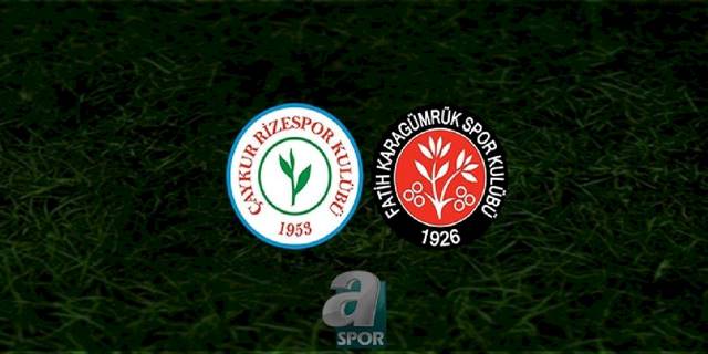 Çaykur Rizespor - Fatih Karagümrük | CANLI (Çaykur Rizespor - Fatih Karagümrük | Canlı Anlatım)