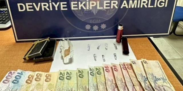 Edirne Keşan'da polis üzerinde uyuşturucu ile yakaladı