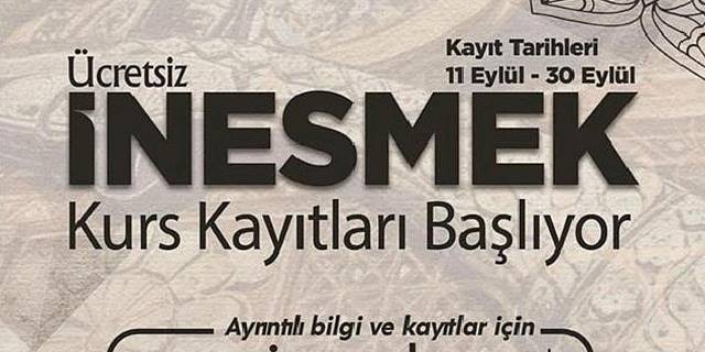 İnesmek'te Kurs Kayıtları Başladı