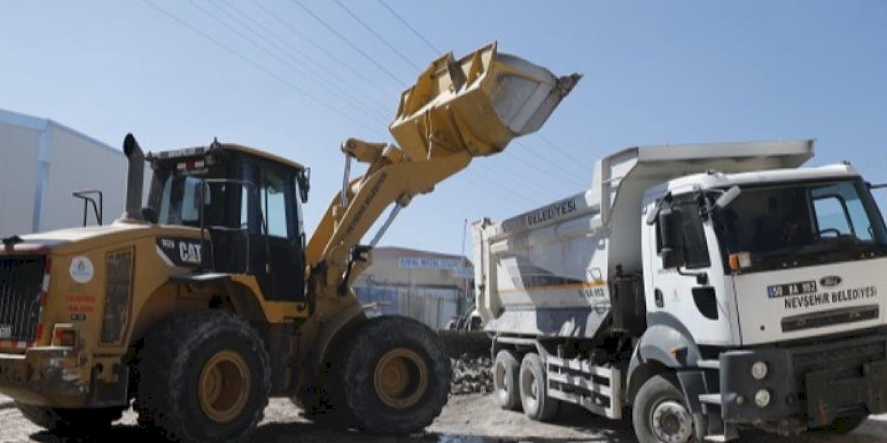 Nevşehir Sanayi Bölgesi'nde asfalt çalışması