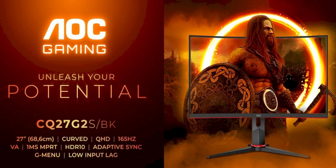 AOC GAMING, 1500R Kavisli CQ27G2S/BK QHD Oyun Monitörünü Duyurdu