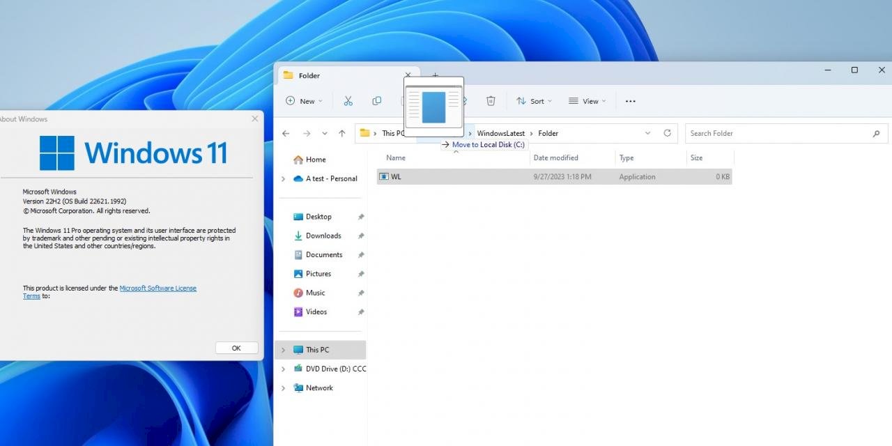 Windows 11 23H2 ile Dosya Gezgini Adres Çubuğunda Sürükle-Bırak Özelliği Kalktı
