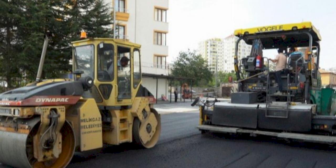 Kayseri Melikgazi'nin yolları yenileniyor