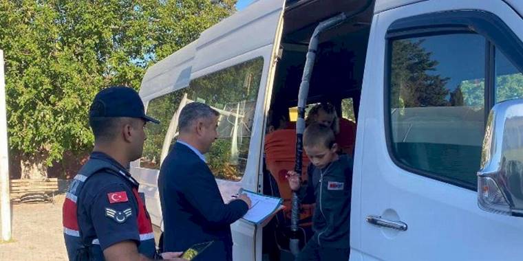 Mecidiye öğrenci servislerine Jandarma denetimi