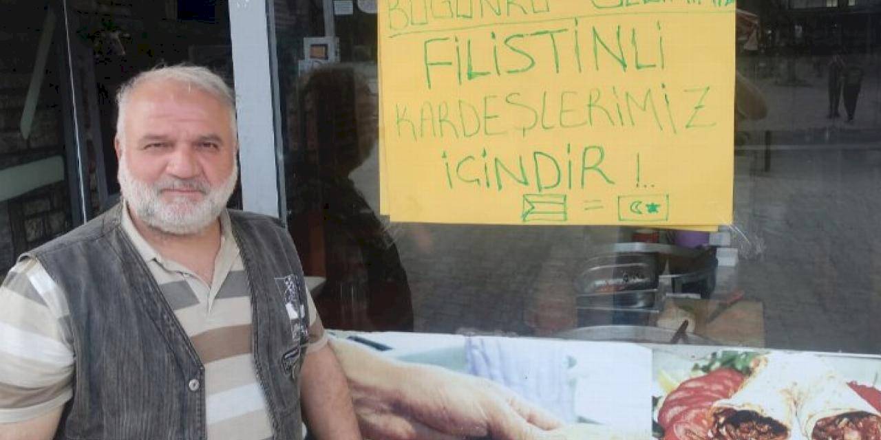 Sasonlu esnaflardan Filistin'e destek