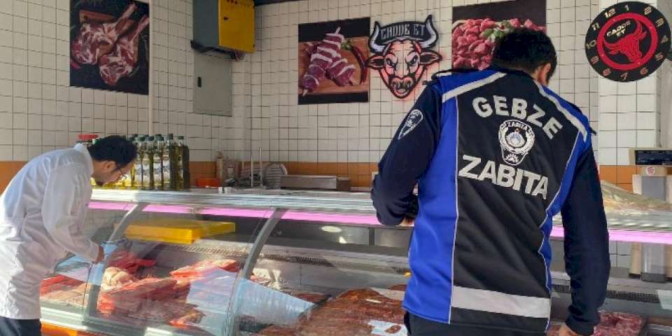 Gebze Zabıtası'ndan kasap denetimleri