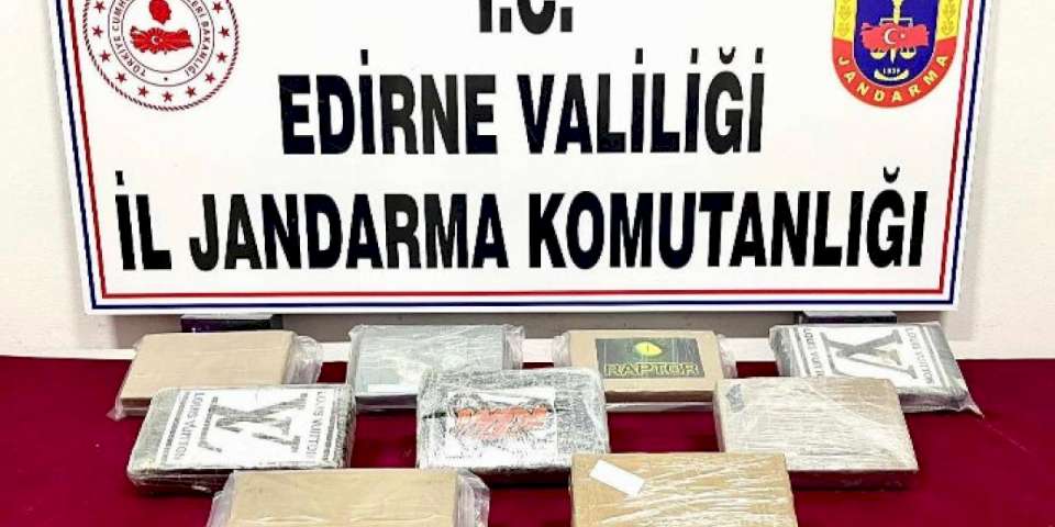 Edirne'de 10 kilo kokain ele geçirildi
