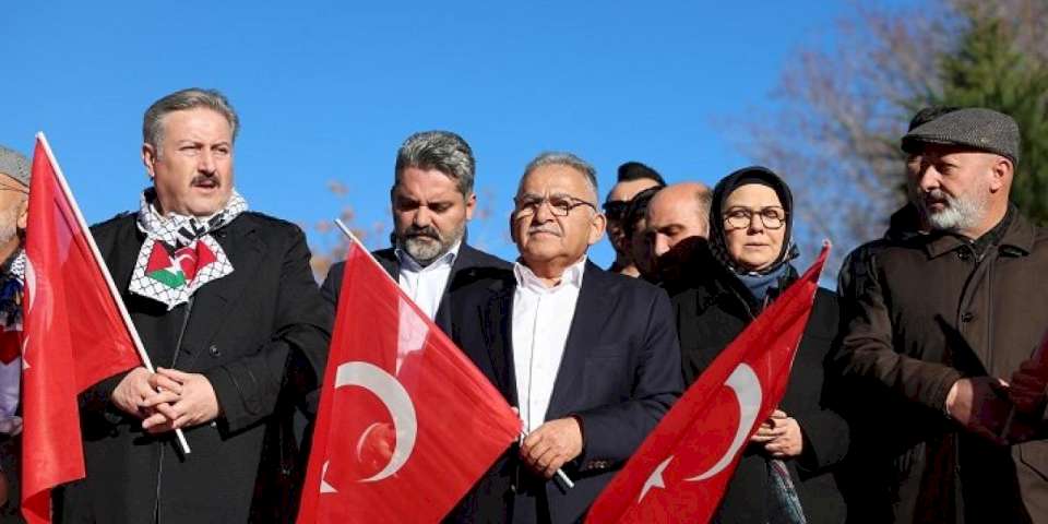 Kayseri'den teröre lanet, Filistin'e destek