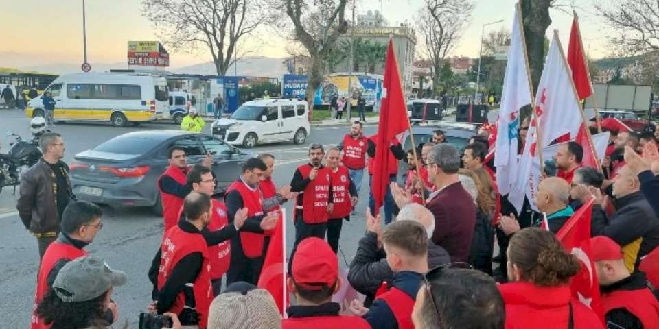Bursa'da metal işçileri seslerini Mudanya'dan yükseltti
