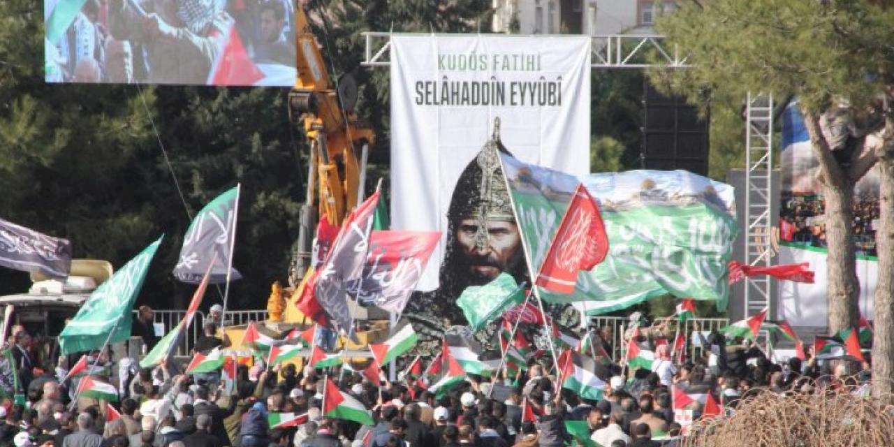 Dinler Kenti Mardin'de Gazze'ye destek mitingi