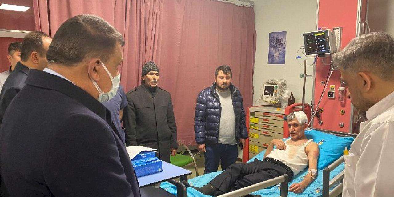 Başkan Gürkan'dan yaralılara hastane ziyareti