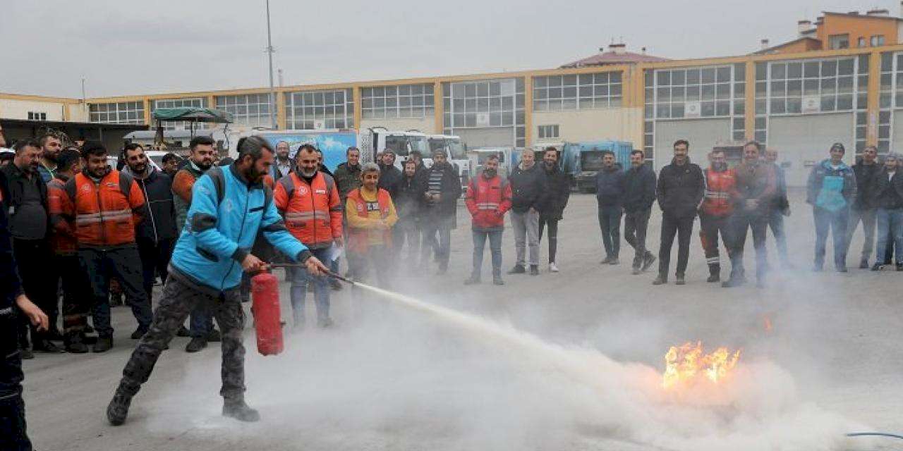 Kayseri Kocasinan'dan yangın tatbikatı