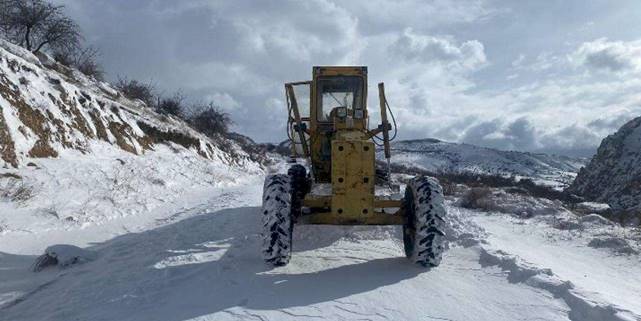Malatya'da kardan kapalı yol kalmadı