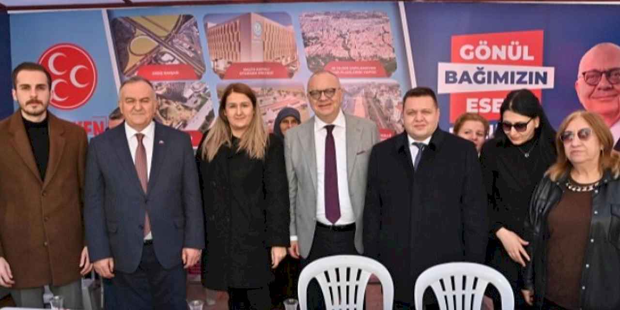 Başkan Ergün'den seçim standına ziyaret