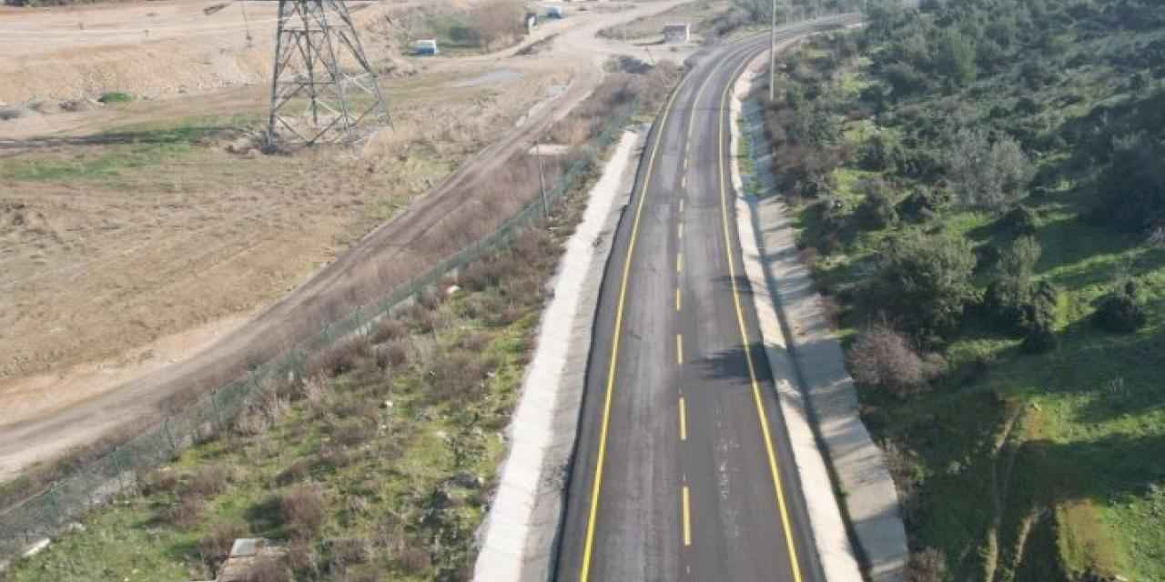 Manisa'da yenilenen yol daha güvenli hale geldi