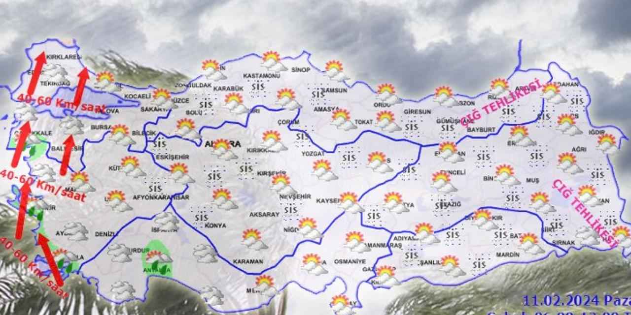 Batıda sağanak, doğuda çığ tehlikesi