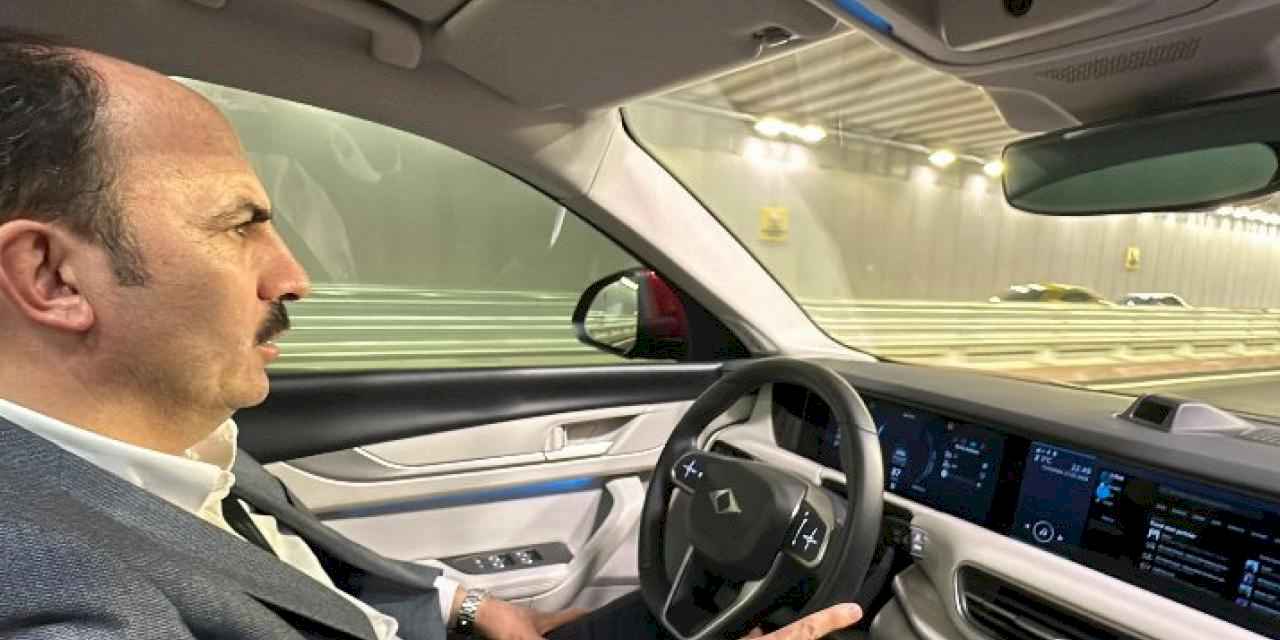 Konya'da alt geçide Togg'lu tanıtım