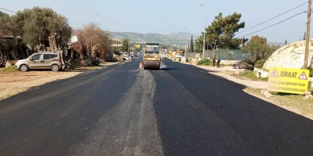 Bodrum’da sıcak asfalt çalışmaları sürüyor