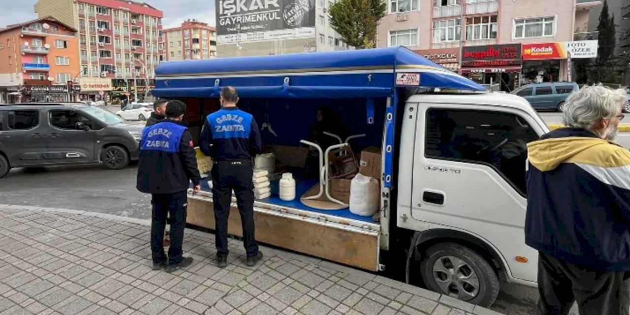 Gebze Zabıtası'ndan 'seyyar' denetimi
