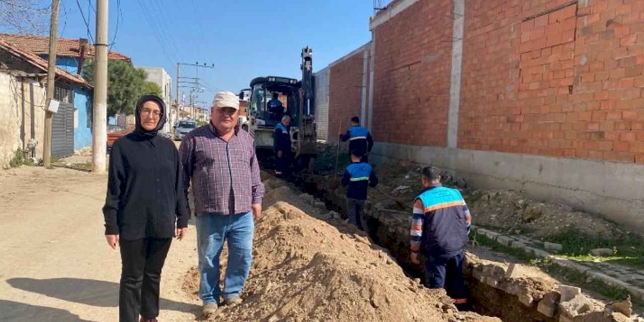 Manisa Kargın Mahallesinde yağmur suyu hattı çalışması
