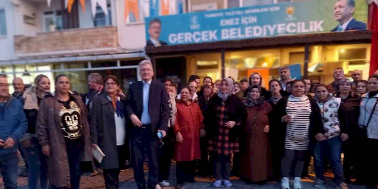 AK Parti Enez İlçe Seçim Bürosu açıldı