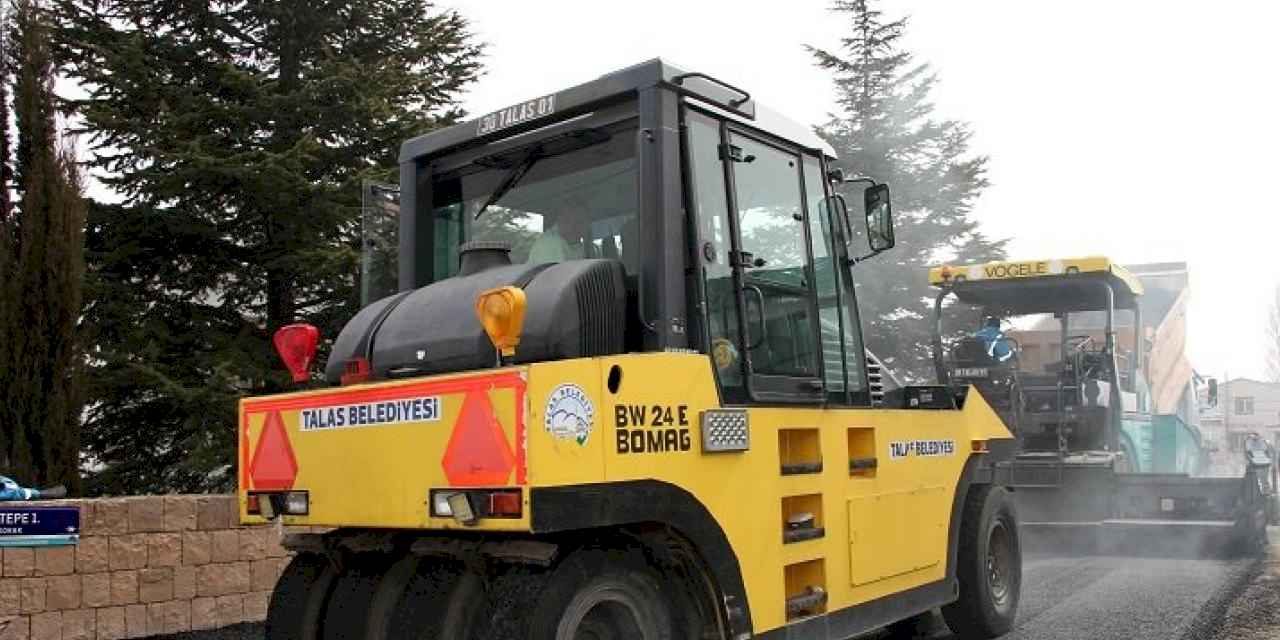 Kayseri Talas'tan asfalt çalışması