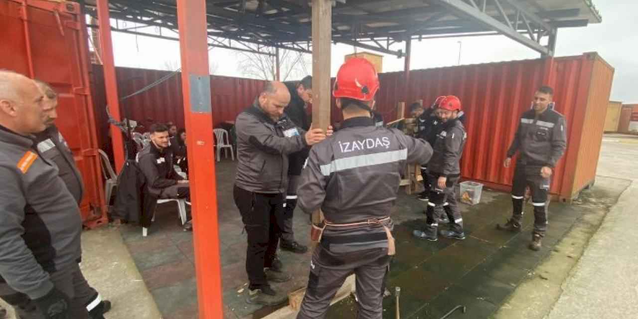 Kocaeli İtfaiyesi'nden İZAYDAŞ’a arama-kurtarma eğitimi